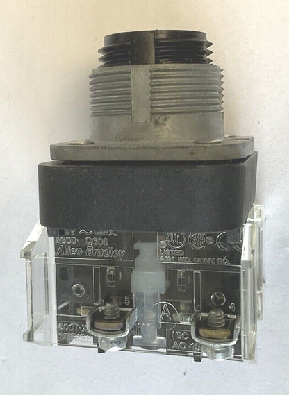 ALLEN BRADLEY 800T-FX6A1 PUSH BUTTON 2 POS. PUSH-PULL SER.T MISSING RED CAP