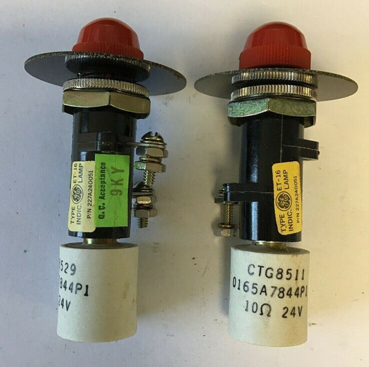 GENERAL ELECTRIC 227A240051 RED INDICATOR LIGHT***LOTOF2***