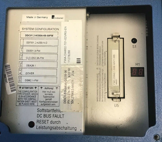 INDRAMAT DDC01.2-N200A-DS68-00-FW DIGITAL A.C.SERVO COMPACT CONTROLLER 11276789