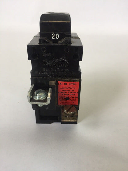 ITE 31220GS PUSHMATIC CIRCUIT BREAKER 120/240VAC 20AMP 2POLE