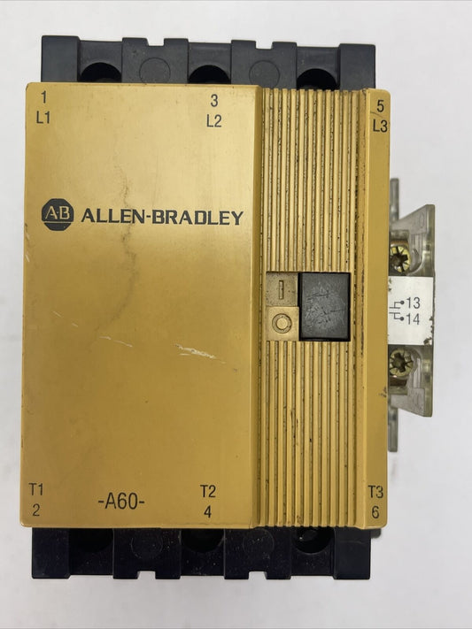 ALLEN BRADLEY 100-A60N*3 CONTACTOR SER C 60A 600VAC 50HP COIL120V 60HZ