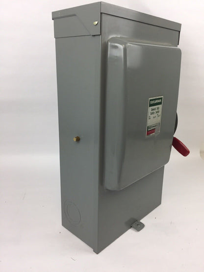 SYLVANIA RD2032SN SAFETY SWITCH 200 AMP 240 VAC NEMA 3R RAINTITE ENCLOSURE 3 S/N