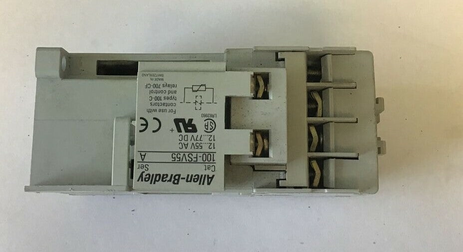 ALLEN BRADLEY 700-CF220Z* CONTACTOR SER.A 600VAC 25A 3PH W/ 100-FSV55