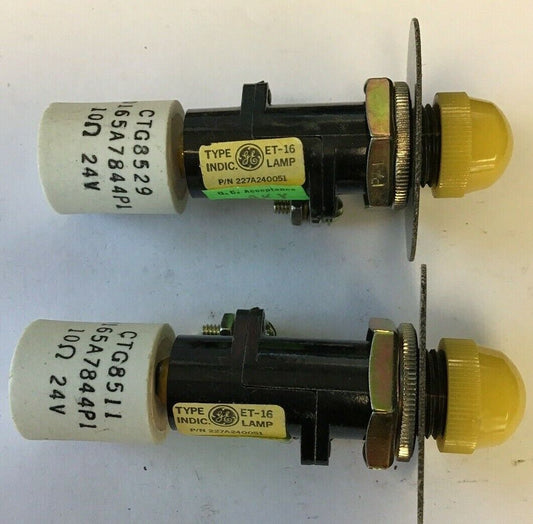 GENERAL ELECTRIC 227A240051 YELLOW INDICATOR LIGHT***LOTOF2***