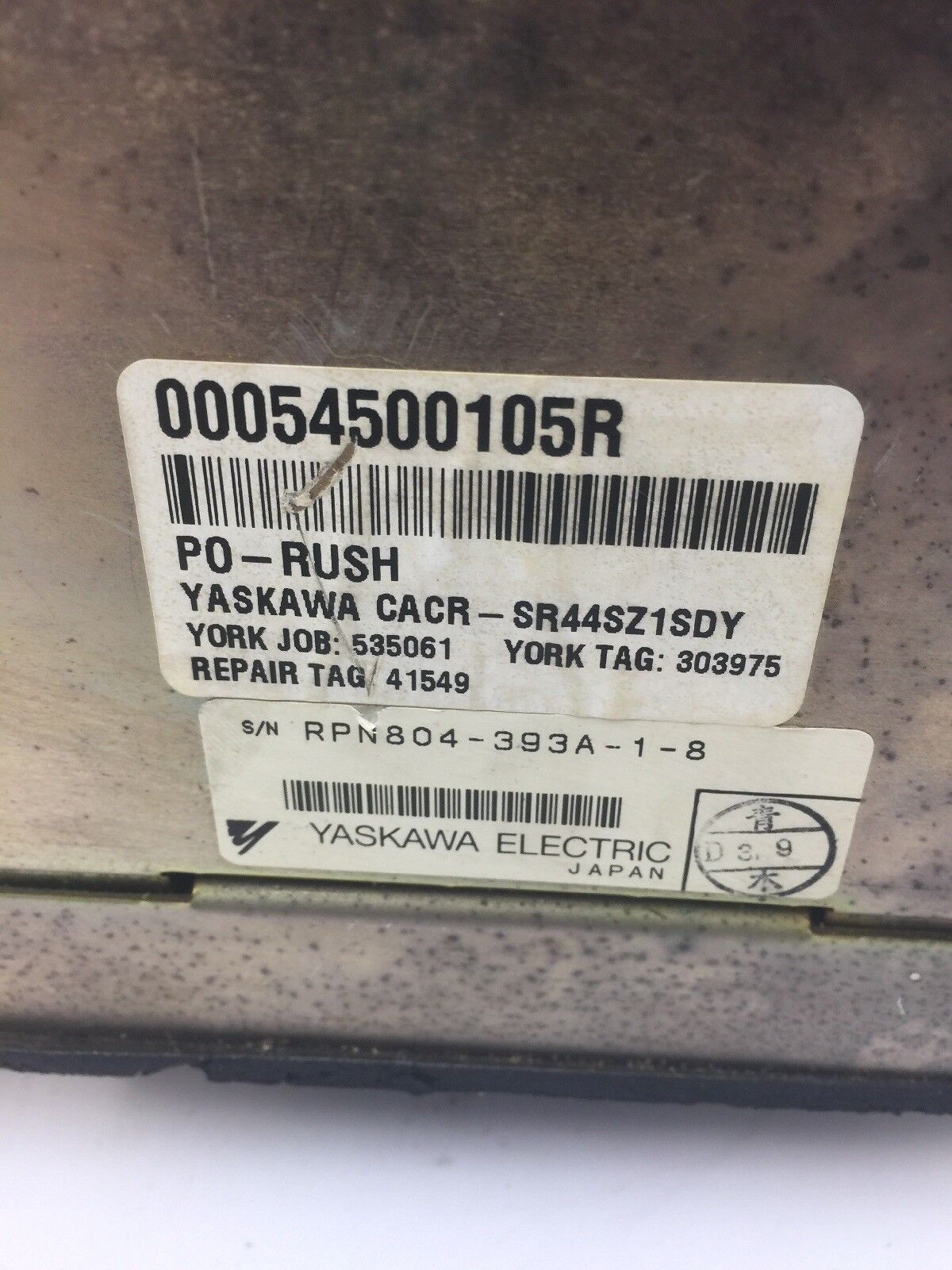 YASKAWA SERVO PACK CACR-SR44SZ1SDY231 SERVO DRIVE CONTROLLER