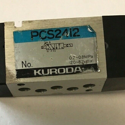 KURODA SOLENOID VALVE PCS2412 2~8kgf/cm sq MAY BE MISSING MOUNTING SCREWS AND