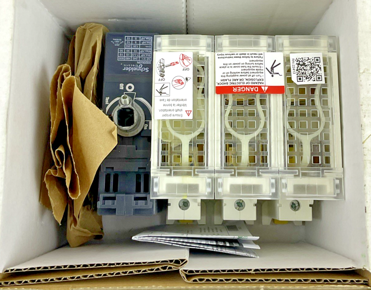 SCHNEIDER ELECTRIC GS2GU3N FUSIBLE DISCONNECT SWITCH 600V 60A
