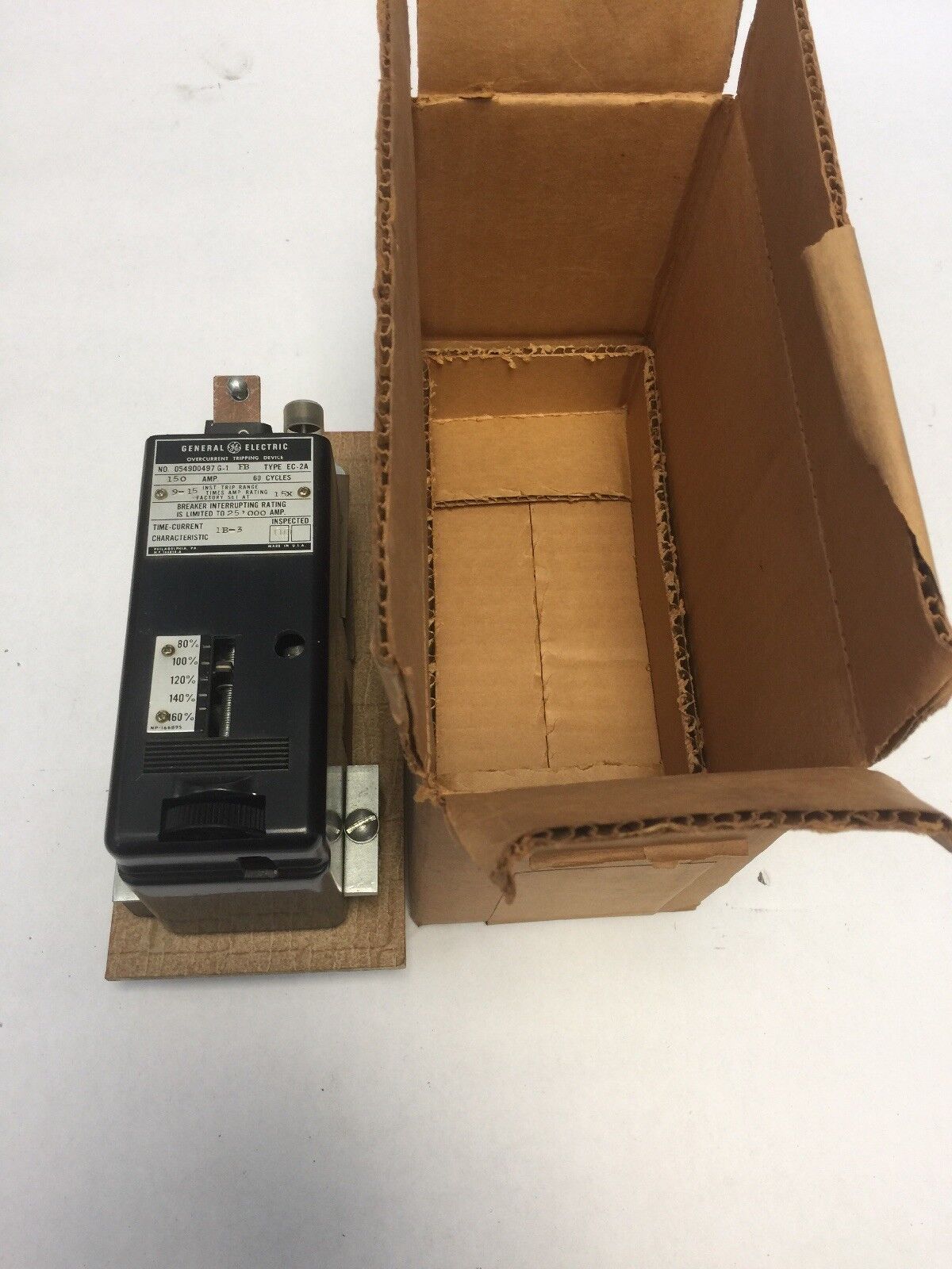 GE 0549D0497 G-1 OVERCURRENT TRIPPING DEVICE TYPE EC-2A 150 AMP 60 CYC