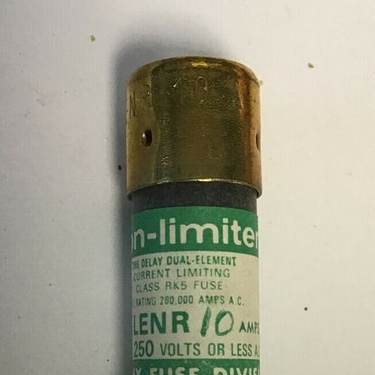 ECONOMY LENR 10 FUSE CLASS RK5 ECON-LIMITER 250VAC 10A ***LOTOF10***