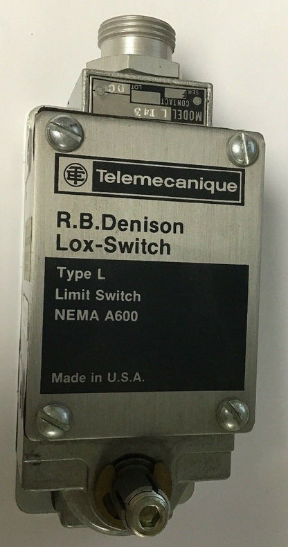 TELEMECANIQUE R.B.DENISON LOX-SWITCH L143 TYPE L LIMIT SWITCH NEMA A600