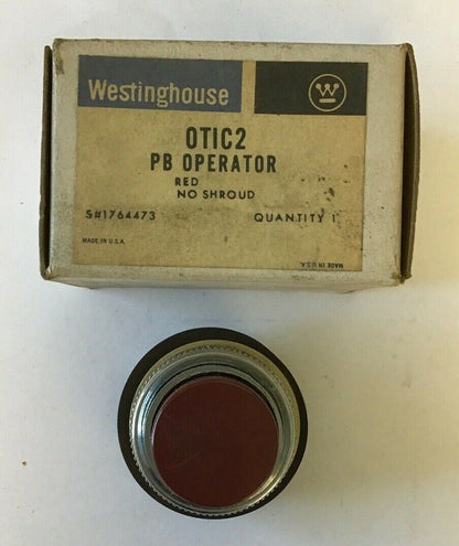 WESTINGHOUSE OTIC2 PUSHBUTTON OPERATOR RED NO SHROUD***LOTOF2***