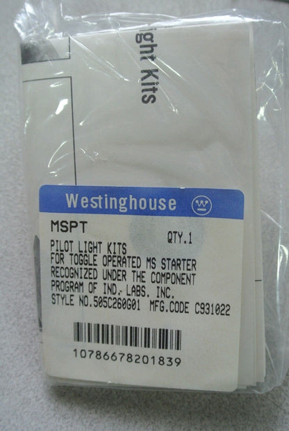 WESTINGHOUSE MST01FN1P - MANUAL MOTOR STARTER SWITCH / PILOT LIGHT - NEW SURPLUS