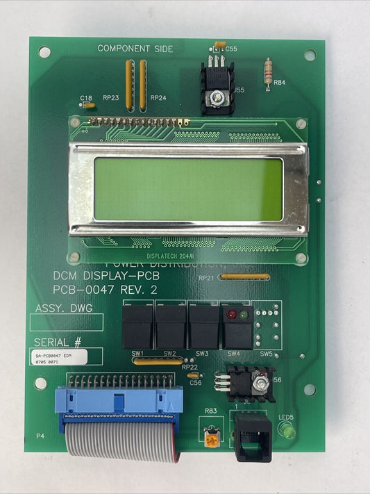 POWER DISTRIBUTION INC PCB-0047 REV 2 DCM DISPLAY-PCB CIRCUIT BOARD