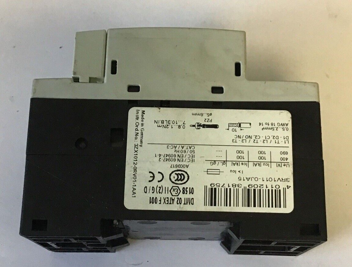 SIEMENS 3RV1011-0JA15 CIRCUIT BREAKER 13A 600V