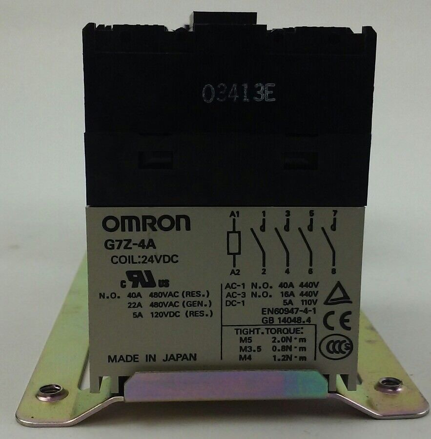 2 Omron relay G7Z-4A , 24Vdc - G7Z4A (two mounted) (NEW SURPLUS)
