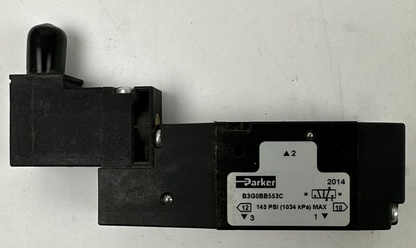 PARKER B3G0BB553C SOLENOID VALVE 145PSI P2E-KV31F 120V 60HZ 1.6VA