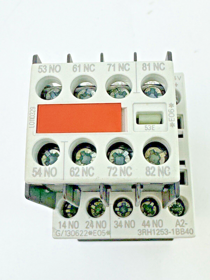 SIEMENS - 3RH1253-1BB40 - CONTACTOR & SIEMENS - 3RH1911-1GA13-3AA1 - AUX. BLOCK