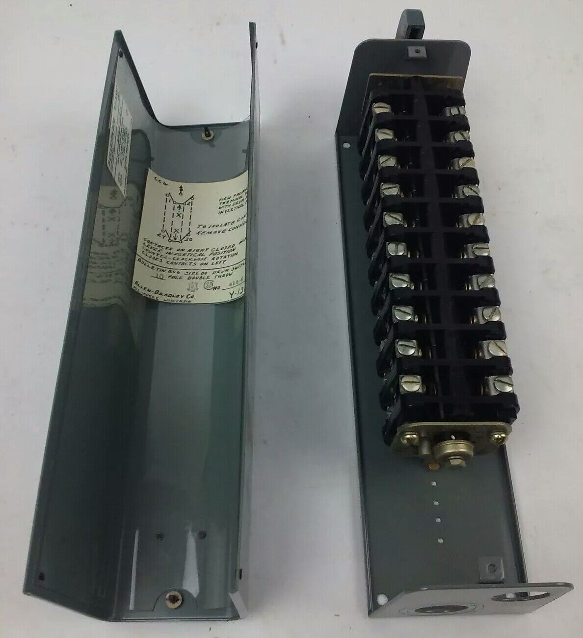 ALLEN BRADLEY 806-C102 SER. A, ROTARY PILOT SWITCH, 10A @ 600VAC,1A @ 115VDC,10P