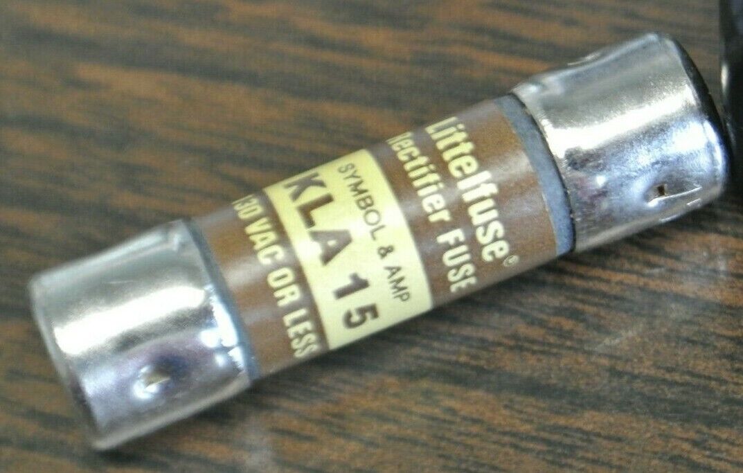 BOX of 10 / LITTELFUSE KLA15 RECTIFIER FUSES / 15A / 130V / NEW SURPLUS
