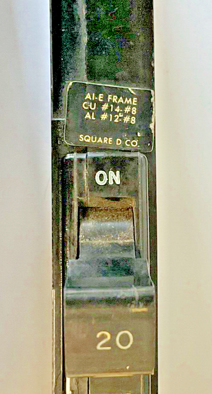 SQUARE D A1B120 CIRCUIT BREAKER 20A ****LOTOF2****