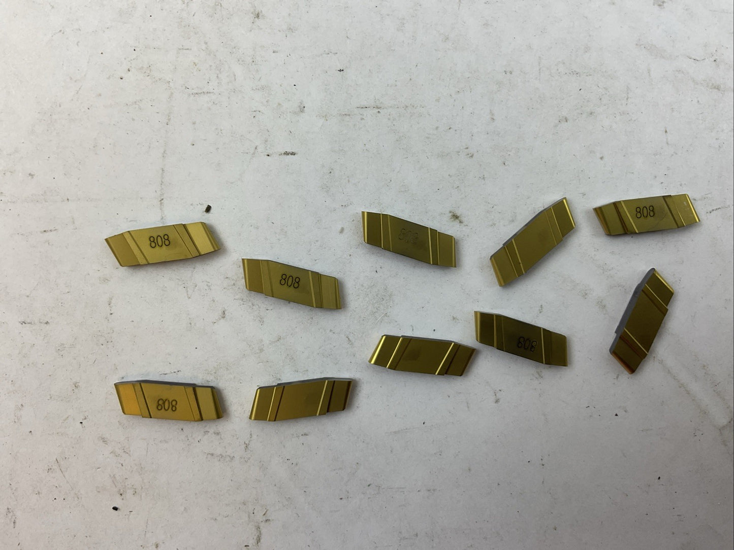 ISCAR GIP 2.00-1.00 IC808 CARBIDE INSERT (LOT OF 10)
