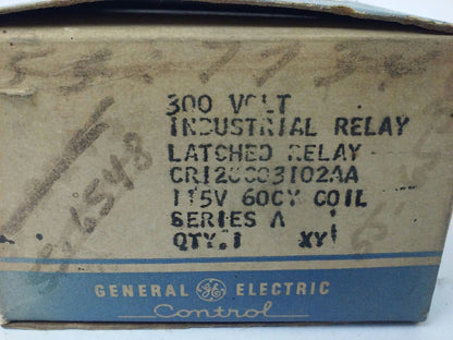 GENERAL ELECTRIC CR120C03102AA SER. A, LATCHING RELAY, 300V, 115V COIL,10A,CR120