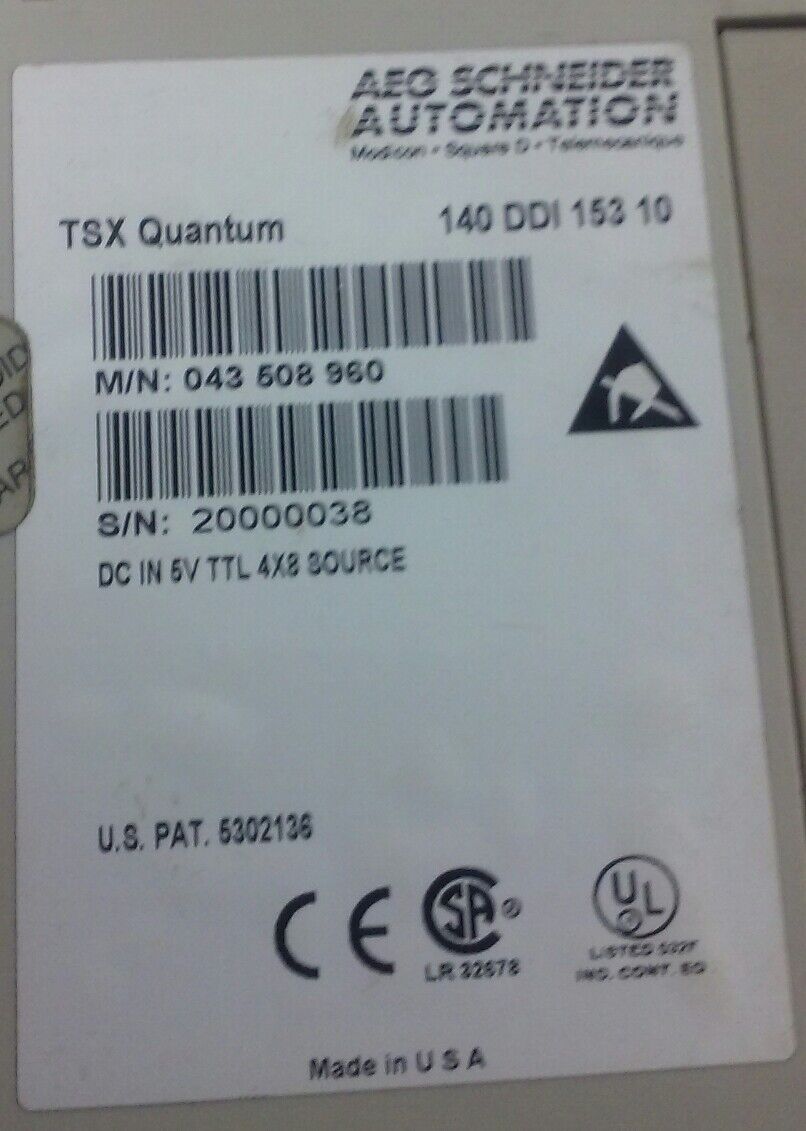 AEG SCHNEIDER AUTOMATION, TSX QUANTUM, 5 VDC IN TTL 4x8 SOURCE, USED