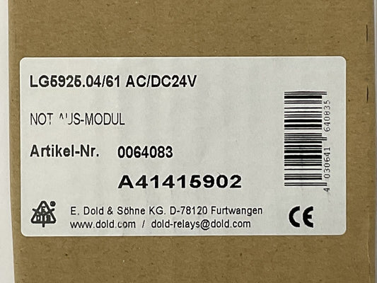 DOLD LG5925.04/61 NOT-AUS-MODULE 24V AC/DC