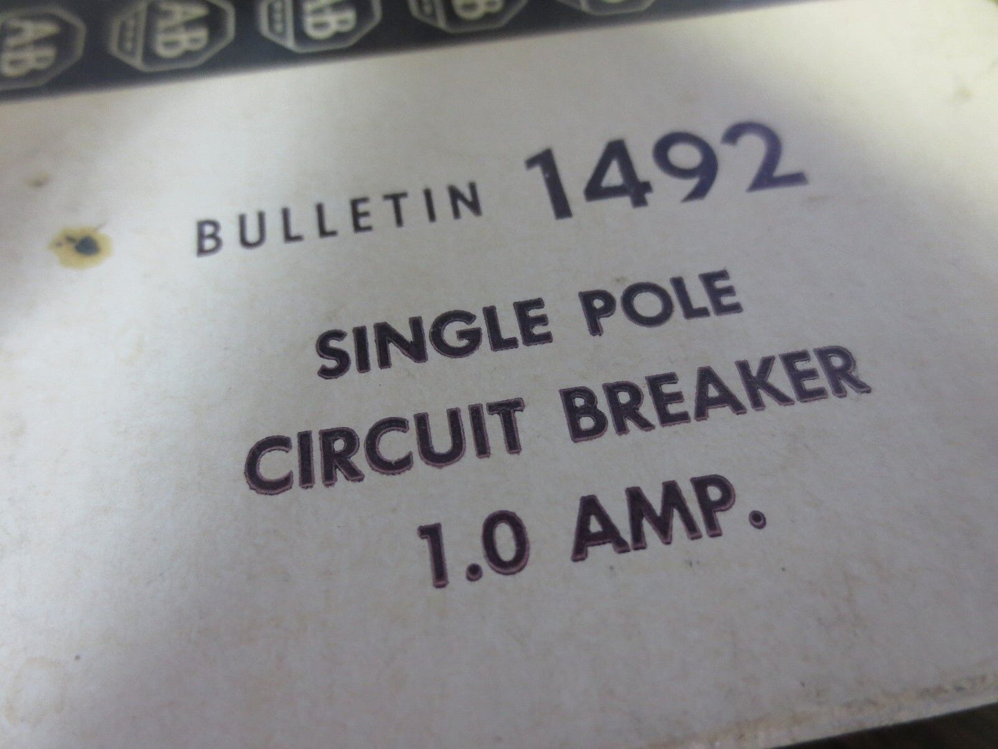 ALLEN-BRADLEY 1492-G010 Ser. A - SINGLE POLE CIRCUIT BREAKER - 1.0A NEW SURPLUS