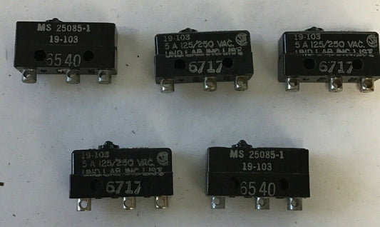 LICON SWITCH COMPONENTS 19-103 5A 125/250 ***LOTOF5***