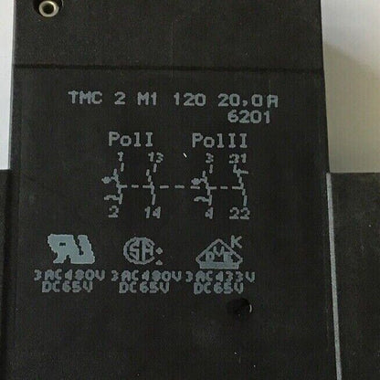 PHOENIX CONTACT TMC 2 M1 12 20A CIRCUIT BREAKER 65VDC 480VAC