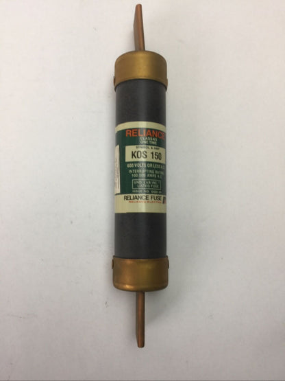 RELIANCE KOS150 CLASS K5 ONE TIME FUSE 150AMP 600VAC
