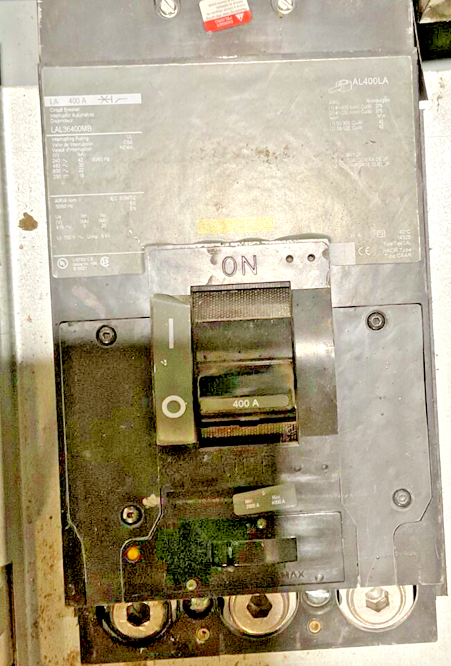 SQUARE D MH62WP SER.E2 TYPE3R 400A 3POLE MAIN 70A(4)&100A(2) LAL36400MB BREAKER