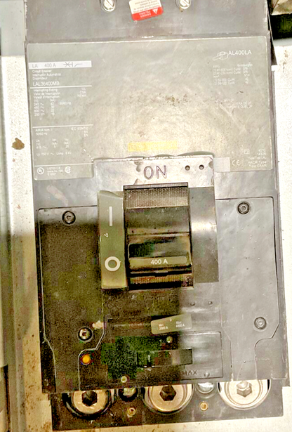 SQUARE D MH62WP SER.E2 TYPE3R 400A 3POLE MAIN 70A(4)&100A(2) LAL36400MB BREAKER