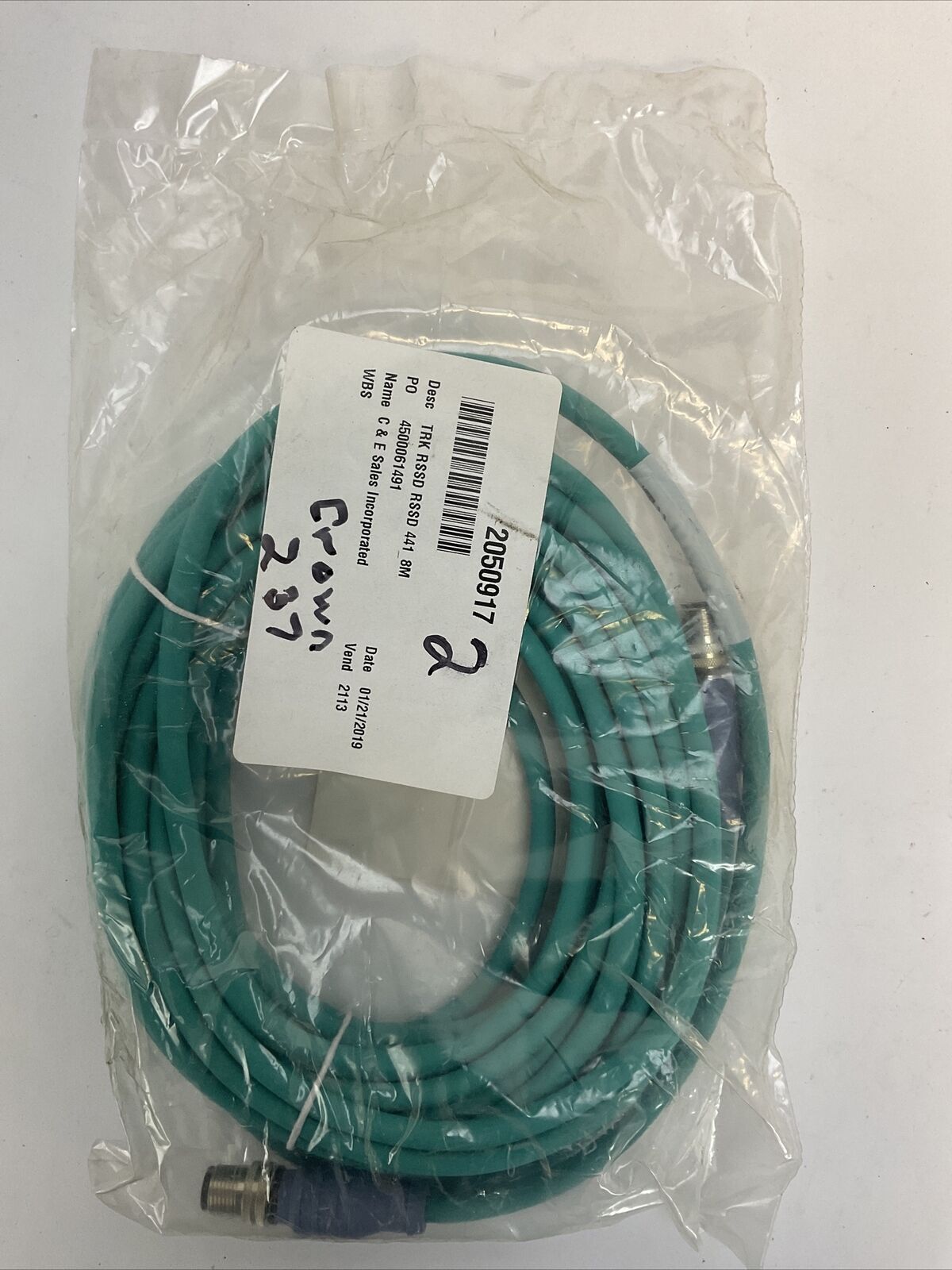 TURCK RSSD RSSD 441-8M CORDSET ETHERNET EXTENSION CABLE 8 METER