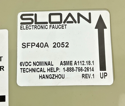 SLOAN SFP40A CONTROL MODULE REV. 1 6VDC