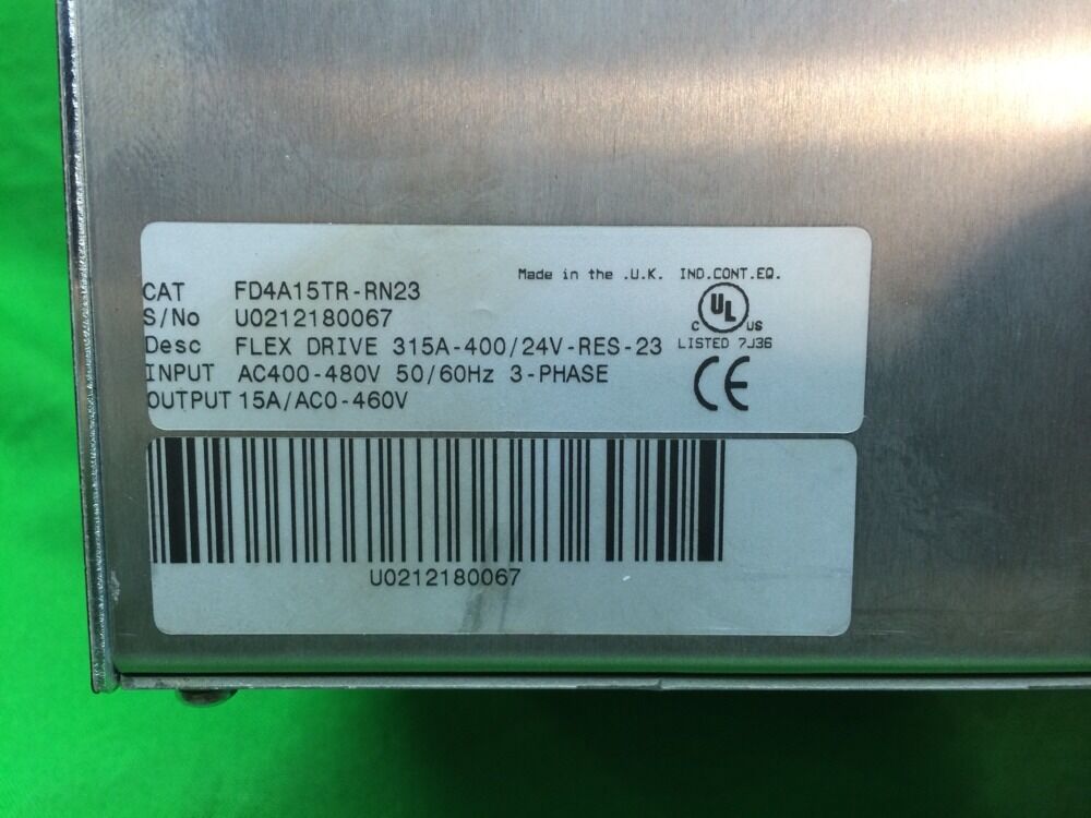 BALDOR FLEX DRIVE FD4A15TR-RN23 FD4A15TRRN23 15A 460V, AC400-480V, 50/60HZ, 3PH