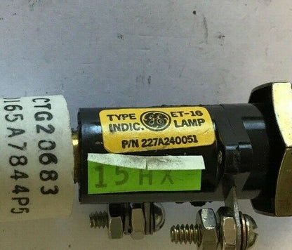 GENERAL ELECTRIC 227A240051 W/O COLORED CAP INDICATOR LIGHT***LOTOF3***