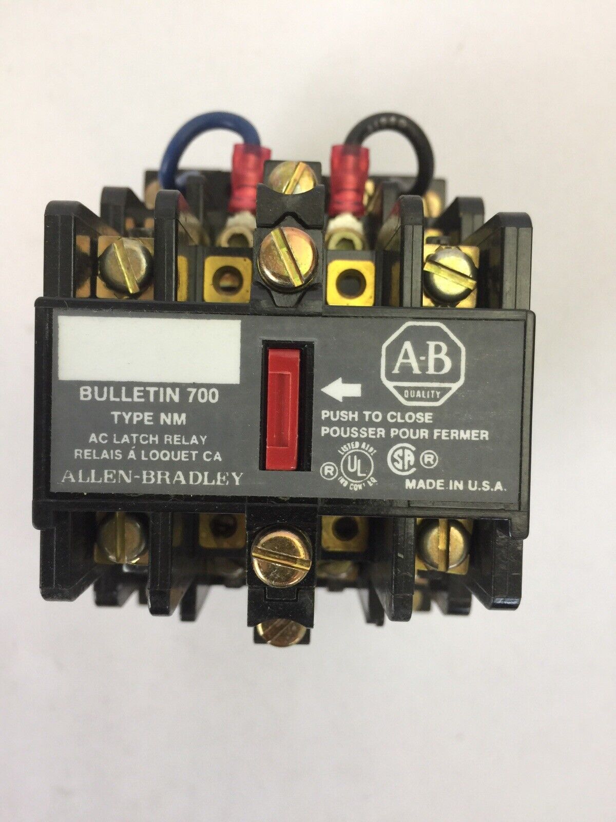 ALLEN BRADLEY 700-NM400A1 SER E AC RELAY 95AB86 COIL 120V 60HZ 110V 50HZ