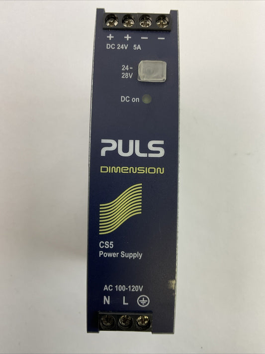 PULS CS5.243 POWER SUPPLY INPUT 100-120VAC 2.6A OUTPUT 24-28VDC 6-5.1A