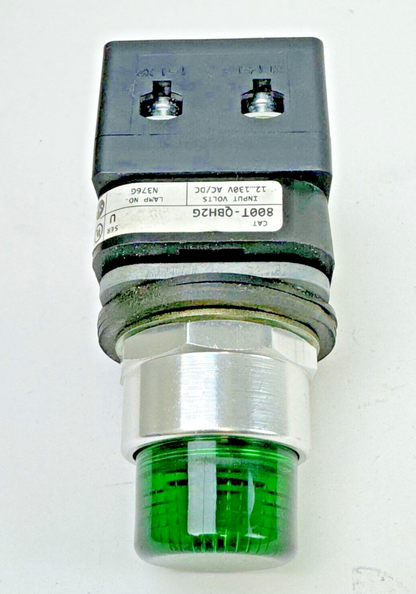 ALLEN-BRADLEY - 800T-QBH2G SER. U - GREEN LED PUSH BUTTON W/ 800TC-N374 A BLOCK