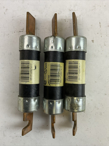 FUSETRON FRN-R-80 DUAL ELEMENT TIME DEALY FUSE 80AMP 250VAC (LOT OF 3)