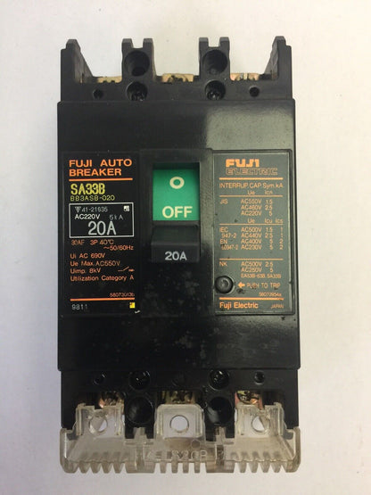 FUJI SA33B AUTO BREAKER 30A 220VAC 3 POLE