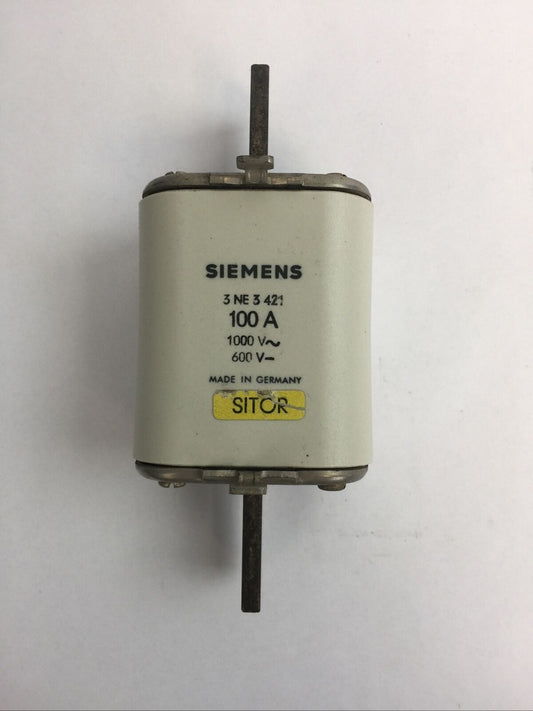 SIEMENS 3NE3 421 FUSE 100A 1000VAC 600VDC