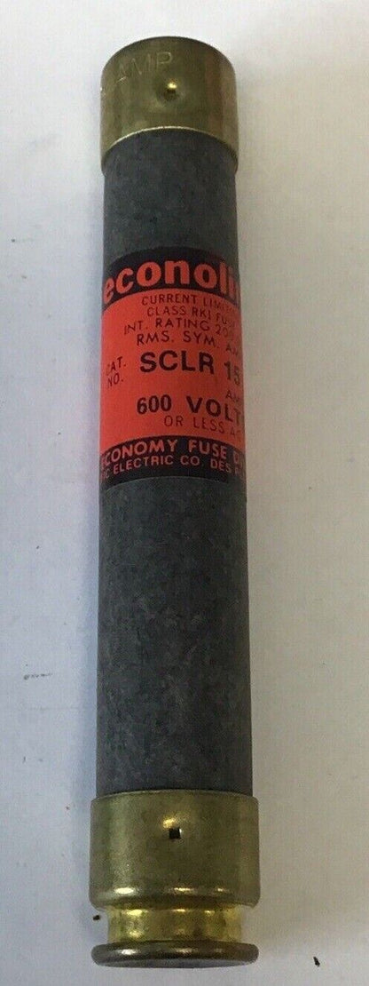 ECONOMY SCLR 15 FUSE 600VAC 15AMP CLASS RK1 CURRENT LIMITING ***LOTOF4***