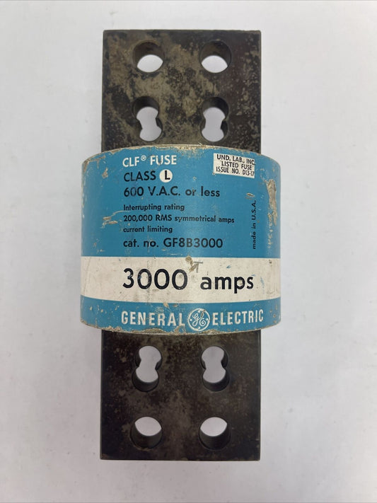 GE GF8B3000 CLF FUSE CLASS L 600VAC 3000AMPS