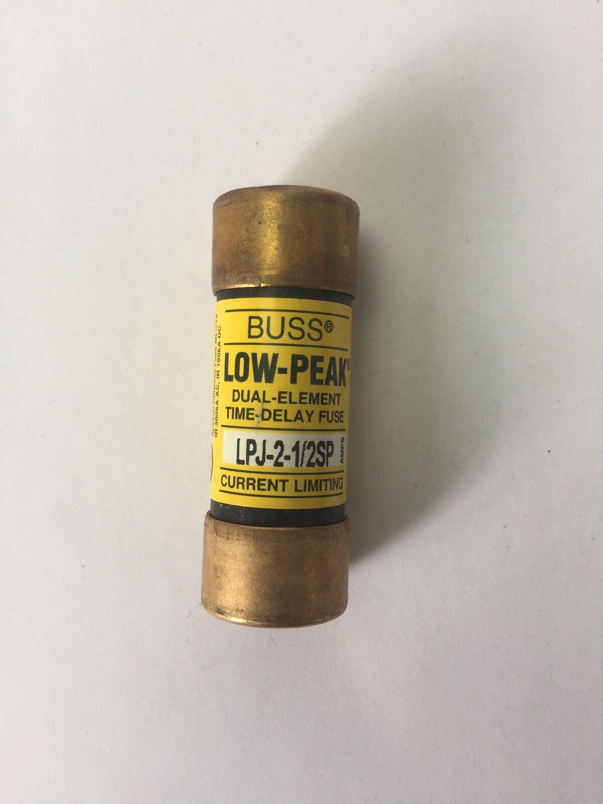 BUSS LPJ-2-1/2SP DUAL ELEMENT TIME DELAY FUSE 2 1/2 AMP 600VAC 300VDC (LOT OF 3)