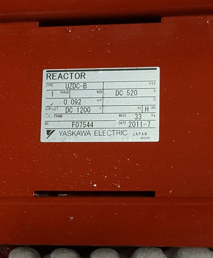 YASKAWA UZDC-B REACTOR 1PH  520A DC1200V