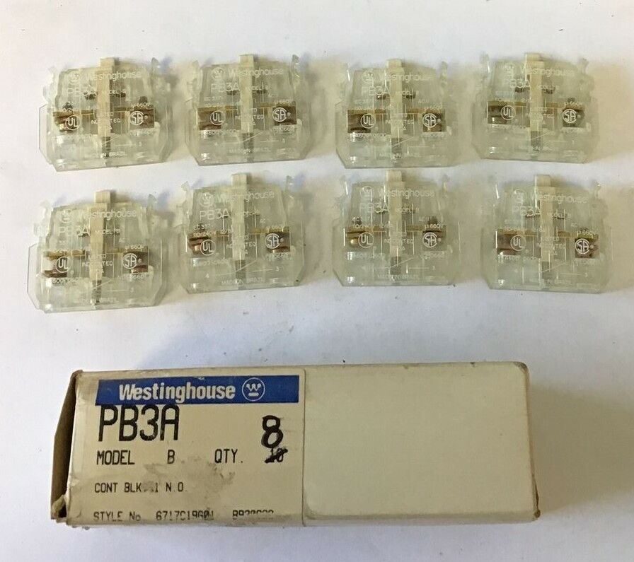 WESTINGHOUSE PB3A CONTACT BLOCK MODEL B 6717C19G01 ****LOTOF8****