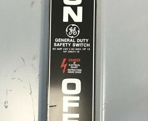 GENERAL ELECTRIC TG4322R SAFETY SWITCH 60A 240VAC 250VDC MOD.7 TYPE3R